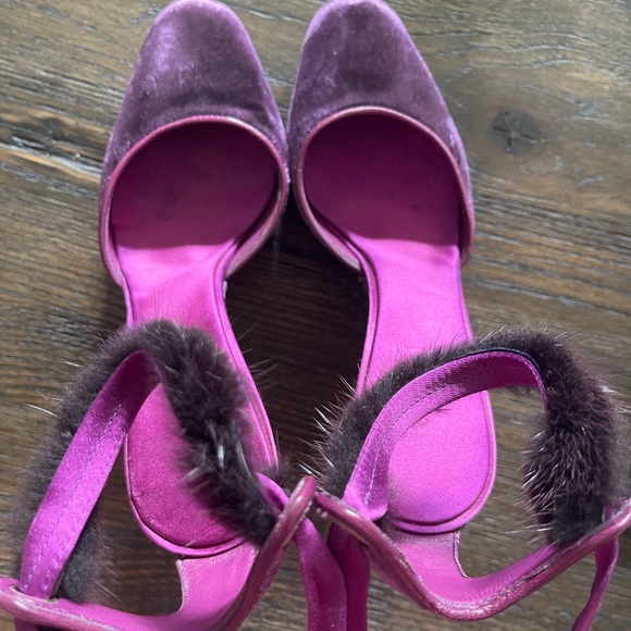 Gucci Purple Tom Ford Farewell Collection Mink Python Velvet Heel Pumps - Picture 4 of 11